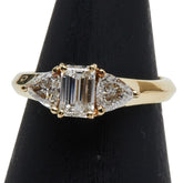 K18YG イエローゴールド ダイヤ0.517ct ダイヤ0.392ct リング 指輪 レディース 6.5号 【中古】