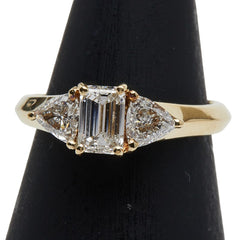 K18YG イエローゴールド ダイヤ0.517ct ダイヤ0.392ct リング 指輪 レディース 6.5号 【中古】