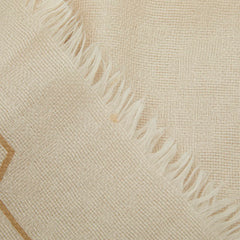 シャネル ロゴ ストール ベージュ カシミヤ レディース CHANEL 【中古】