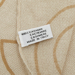 シャネル ロゴ ストール ベージュ カシミヤ レディース CHANEL 【中古】