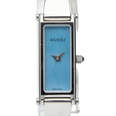 グッチ シェル文字盤(ブルー) 腕時計 バングルウォッチ 1500L クオーツ ステンレススチール レディース GUCCI 【中古】