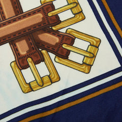 エルメス カレ90 J.METZ Les Sangles サスペンダー ベルト スカーフ マルチカラー シルク レディース HERMES 【中古】