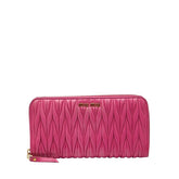 ミュウミュウ マテラッセ 長財布 5ML506 ピンク レザー レディース MIUMIU 【中古】