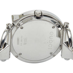 グッチ キオド 腕時計 122.5 クオーツ ブラック文字盤 ステンレススチール レディース GUCCI 【中古】