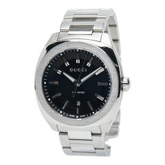 グッチ GG2570 腕時計 142.3 クオーツ ブラック文字盤 ステンレススチール メンズ GUCCI 【中古】