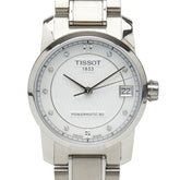 ティソ 9Pダイヤ 腕時計 T087207A 自動巻き ホワイト文字盤 ステンレススチール レディース TISSOT 【中古】