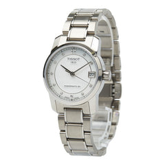 ティソ 9Pダイヤ 腕時計 T087207A 自動巻き ホワイト文字盤 ステンレススチール レディース TISSOT 【中古】