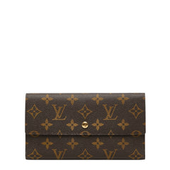 ルイ ヴィトン モノグラム ポルト トレゾール インターナショナル 長財布 M61215 ブラウン PVC レザー レディース LOUIS VUITTON 【中古】