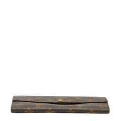 ルイ ヴィトン モノグラム ポシェット ポルト モネ クレディ 長財布 M61725 ブラウン PVC レザー レディース LOUIS VUITTON 【中古】