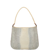 サルヴァトーレフェラガモ クロコ型押し ワンショルダーバッグ ベージュ ブラック レザー レディース Salvatore Ferragamo 【中古】