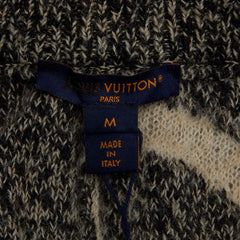ルイ ヴィトン ニット バミューダパンツ サイズM グレー オフホワイト ウール リネン コットン/アルパカ レディース LOUIS VUITTON 【中古】