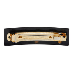 シャネル マトラッセ バレッタ ゴールド ブラック メッキ プラスチック レディース CHANEL 【中古】