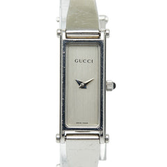 グッチ 腕時計 バングルウォッチ 1500L クオーツ シルバー文字盤 ステンレススチール レディース GUCCI 【中古】