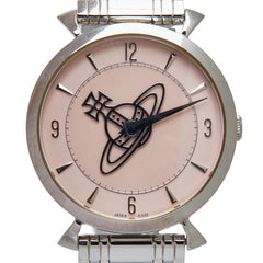 ヴィヴィアンウエストウッド 腕時計 クオーツ ピンク文字盤 ステンレススチール レディース Vivienne Westwood 【中古】