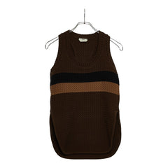 フェンディ ニットベスト サイズ36 ブラウン コットン ナイロン レディース FENDI 【中古】