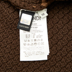 フェンディ ニットベスト サイズ36 ブラウン コットン ナイロン レディース FENDI 【中古】