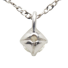 Pt900 プラチナ Pt850 プラチナ ダイヤ0.221ct 1P プチ ペンダントネックレス レディース 【中古】