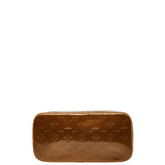 ルイ ヴィトン モノグラム ヴェルニ ヒューストン ハンドバッグ トートバッグ M91122 ブロンズ ブラウン パテントレザー レディース LOUIS VUITTON 【中古】