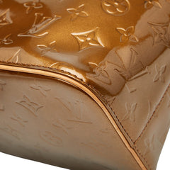 ルイ ヴィトン モノグラム ヴェルニ ヒューストン ハンドバッグ トートバッグ M91122 ブロンズ ブラウン パテントレザー レディース LOUIS VUITTON 【中古】