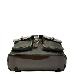 グッチ バンブー リュック バックパック 003 1998 0016 ブラウン ナイロン パテントレザー レディース GUCCI 【中古】