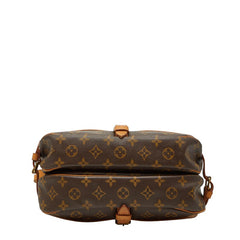 ルイ ヴィトン モノグラム ソミュール30 斜め掛け ショルダーバッグ M42256 ブラウン PVC レザー レディース LOUIS VUITTON 【中古】