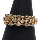 K18YG イエローゴールド ダイヤ0.50ct リング 指輪 レディース 10.5号 【中古】