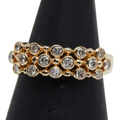 K18YG イエローゴールド ダイヤ0.50ct リング 指輪 レディース 10.5号 【中古】