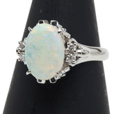 Pm900 オパール1.85ct ダイヤ0.07ct リング 指輪 レディース 15号 【中古】