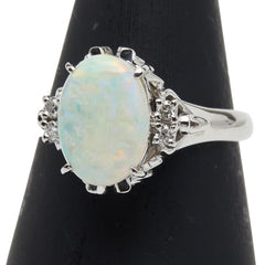 Pm900 オパール1.85ct ダイヤ0.07ct リング 指輪 レディース 15号 【中古】