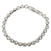 スワロフスキー テニスブレスレット シルバー メタル レディース SWAROVSKI 【中古】