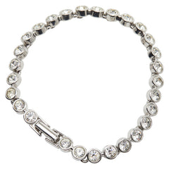 スワロフスキー テニスブレスレット シルバー メタル レディース SWAROVSKI 【中古】