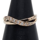 ヨンドシー K18PG ピンクゴールド ダイヤ0.12ct リング 指輪 レディース 4℃ 10号 【中古】