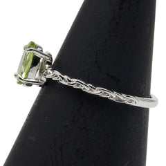 Pt900 プラチナ ペリドット0.70ct リング 指輪 レディース 12号 【中古】