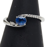 Pt900 プラチナ サファイア0.54ct ダイヤ0.04ct リング 指輪 レディース 12号 【中古】