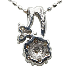 K18WG ホワイトゴールド ダイヤ0.30ct ペンダントネックレス レディース 【中古】
