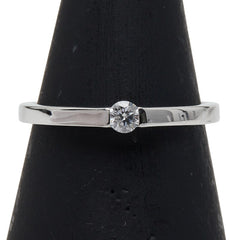 K18WG ホワイトゴールド ダイヤ0.10ct 1P リング 指輪 レディース 11号 【中古】