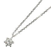 K18WG ホワイトゴールド ダイヤ0.20ct プチネックレス レディース 【中古】