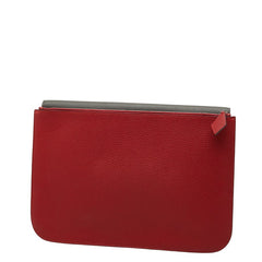 MOYNAT モワナ クラッチバッグ セカンドバッグ カーキ レッド レザー メンズ 【中古】
