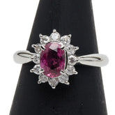 Pt900 プラチナ ルビー0.93ct ダイヤ0.38ct リング 指輪 レディース 11号 【中古】