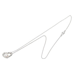 タサキ SV925 シルバー アコヤパール6.8mm ハートモチーフ NSチェーン □Sトップ ネックレス レディース TASAKI 【中古】