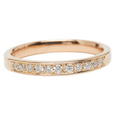 K18PG ピンクゴールド ダイヤ0.185ct リング 指輪 レディース 11.5号 【中古】