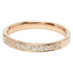 K18PG ピンクゴールド ダイヤ0.185ct リング 指輪 レディース 11.5号 【中古】