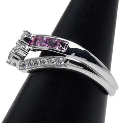 ジュネ K18WG ホワイトゴールド サファイア0.87ct ダイヤ0.47ct リング 指輪 レディース JUNE 11号 【中古】