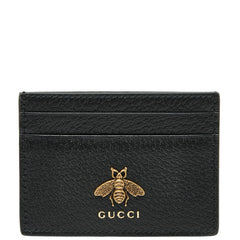 グッチ アニマリエ ビー カードケース 523685 ブラック レザー レディース GUCCI 【中古】