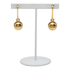 シャネル ロゴ ボール モチーフ ピアス ゴールド メッキ レディース CHANEL 【中古】