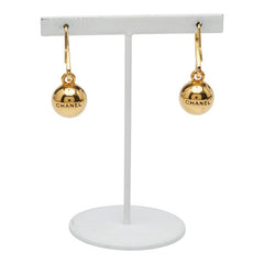 シャネル ロゴ ボール モチーフ ピアス ゴールド メッキ レディース CHANEL 【中古】