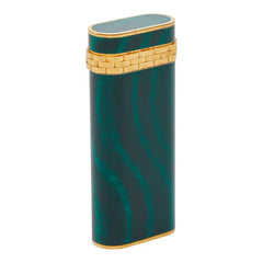 カルティエ 着火未確認 ガス充填可 火花あり ガスライター グリーン ゴールド メッキ メンズ CARTIER 【中古】