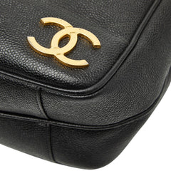 シャネル トリプルココマーク チェーントートバッグ ブラック キャビアスキン レディース CHANEL 【中古】