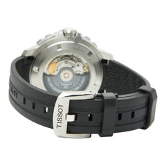 ティソ シースター1000 腕時計 T066407A 自動巻き ブラック文字盤 ステンレススチール ラバー メンズ TISSOT 【中古】