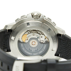 ティソ シースター1000 腕時計 T066407A 自動巻き ブラック文字盤 ステンレススチール ラバー メンズ TISSOT 【中古】